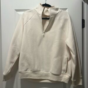 Cream colored fleece. Madewell size Large, never worn before